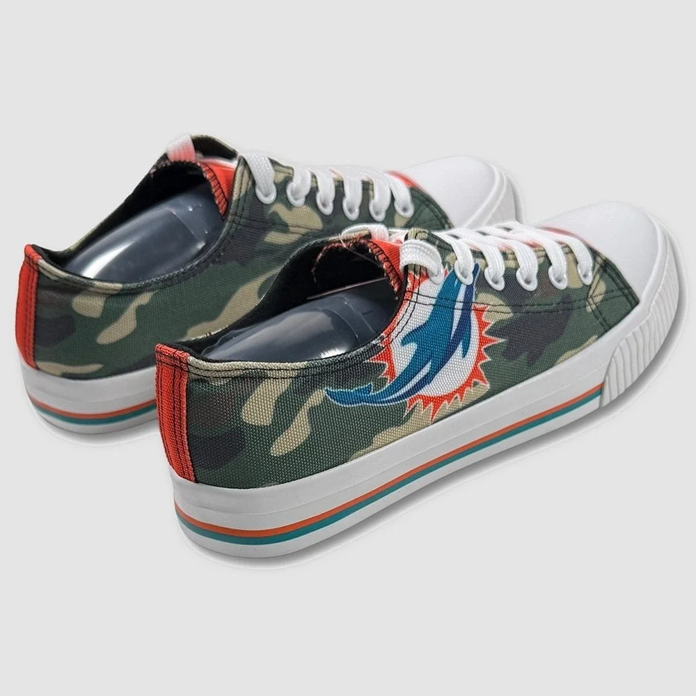 FOCO‎ / Miami Dolphins Sneakers / Shoes - NEW Womens 8 Camo / White - #49334-J1